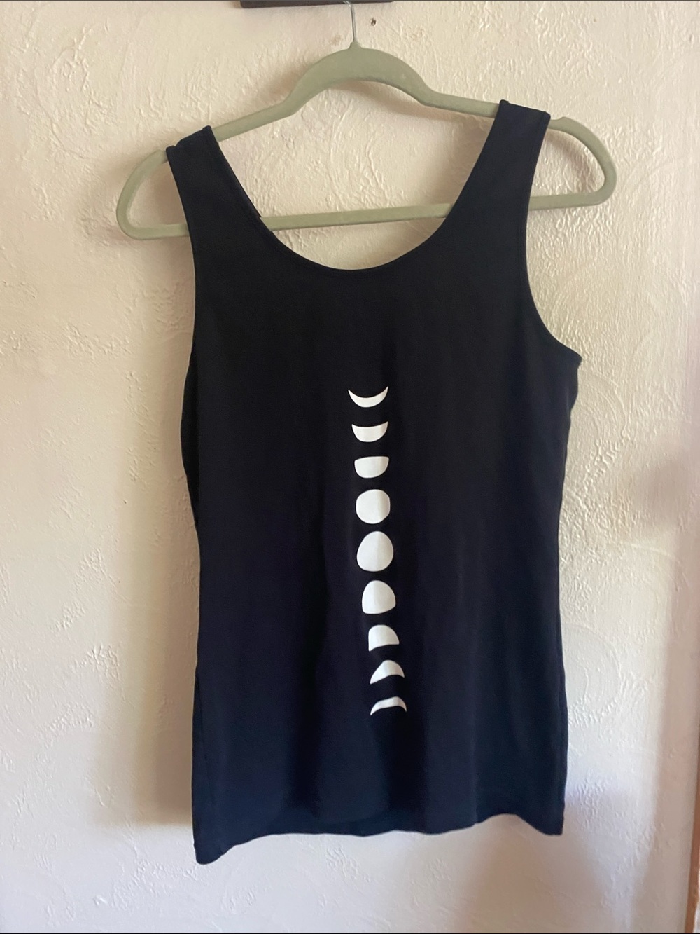 Women’s Black Moon Phase Scoop Neck Tank Top